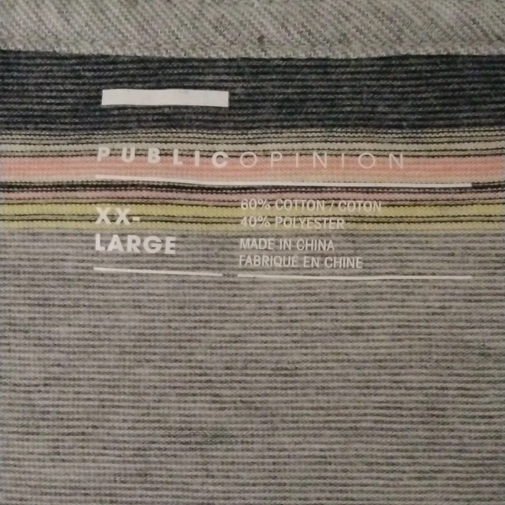 Public Opinion Men's Horizontal Stripes T-SHIRT Sz. XXL - Picture 3 of 6